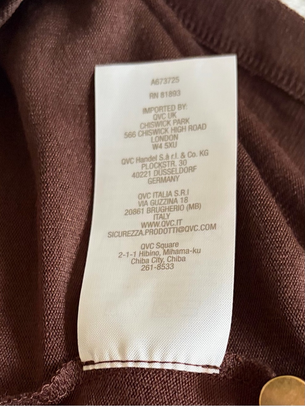 New Denim & Co. Essentials Heavenly Jersey Tunic Dark Chocolate size XL - Picture 8 of 9